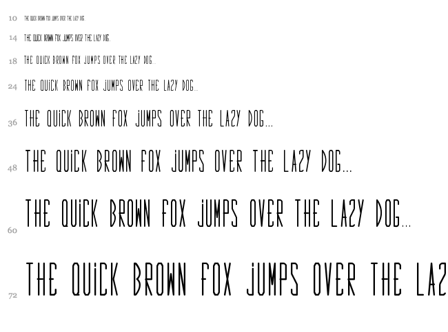 First font waterfall